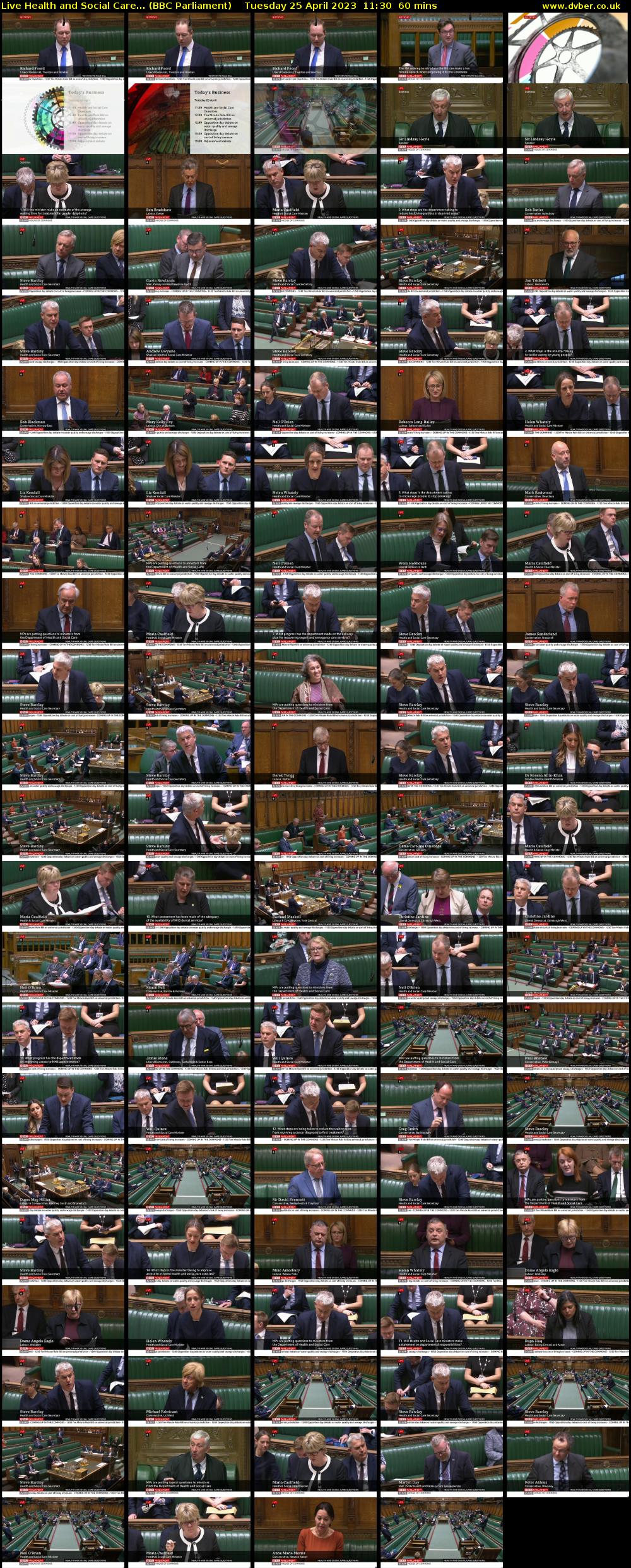 Live Health and Social Care... (BBC Parliament) Tuesday 25 April 2023 11:30 - 12:30