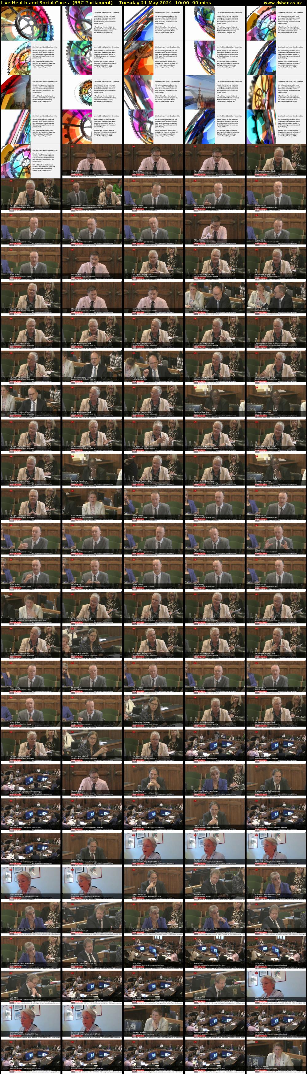 Live Health and Social Care... (BBC Parliament) Tuesday 21 May 2024 10:00 - 11:30