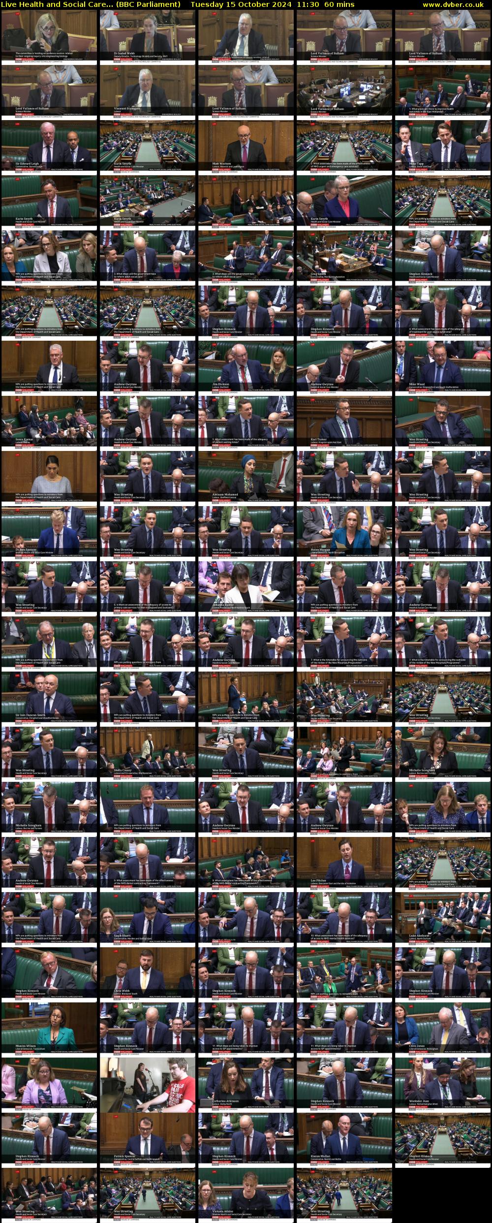 Live Health and Social Care... (BBC Parliament) Tuesday 15 October 2024 11:30 - 12:30