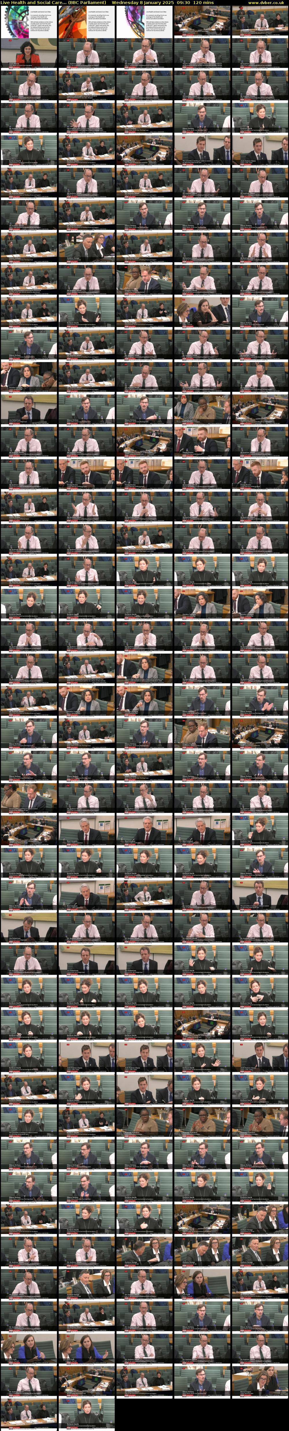 Live Health and Social Care... (BBC Parliament) Wednesday 8 January 2025 09:30 - 11:30