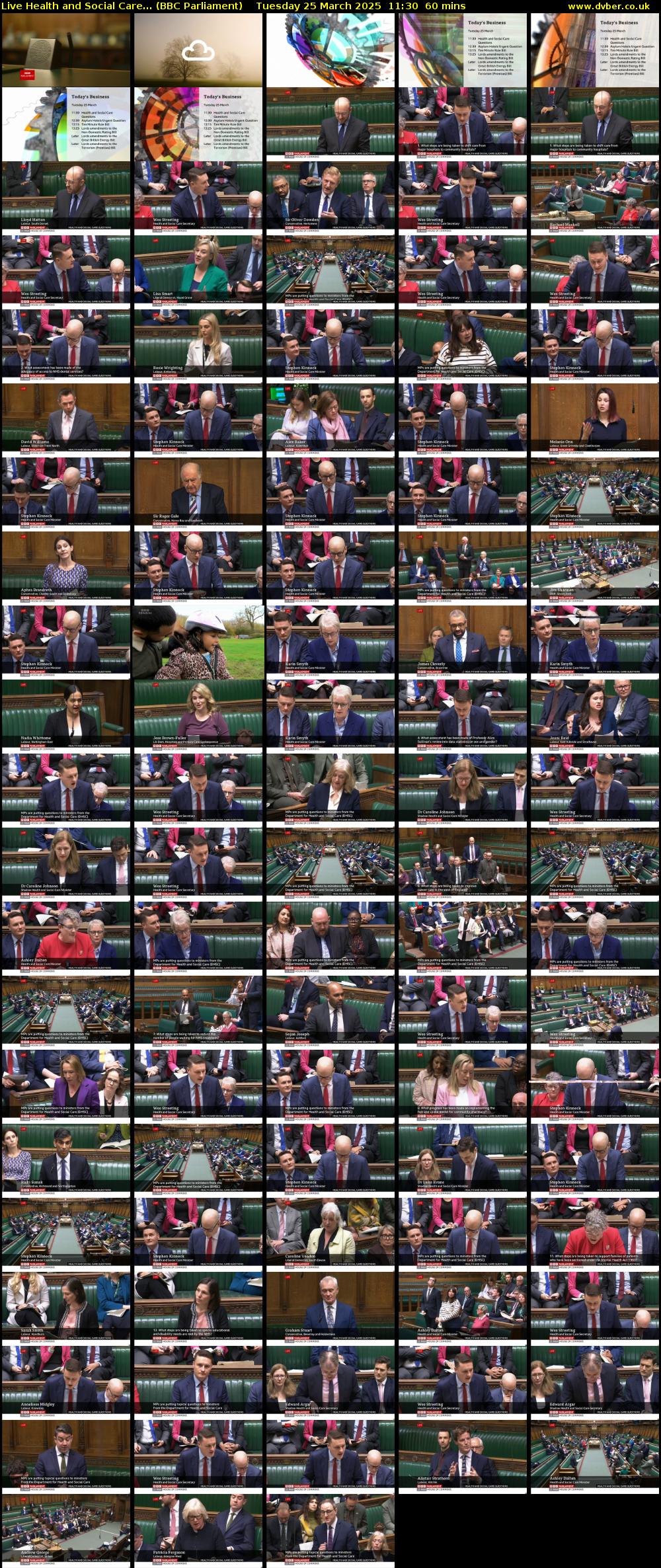 Live Health and Social Care... (BBC Parliament) Tuesday 25 March 2025 11:30 - 12:30