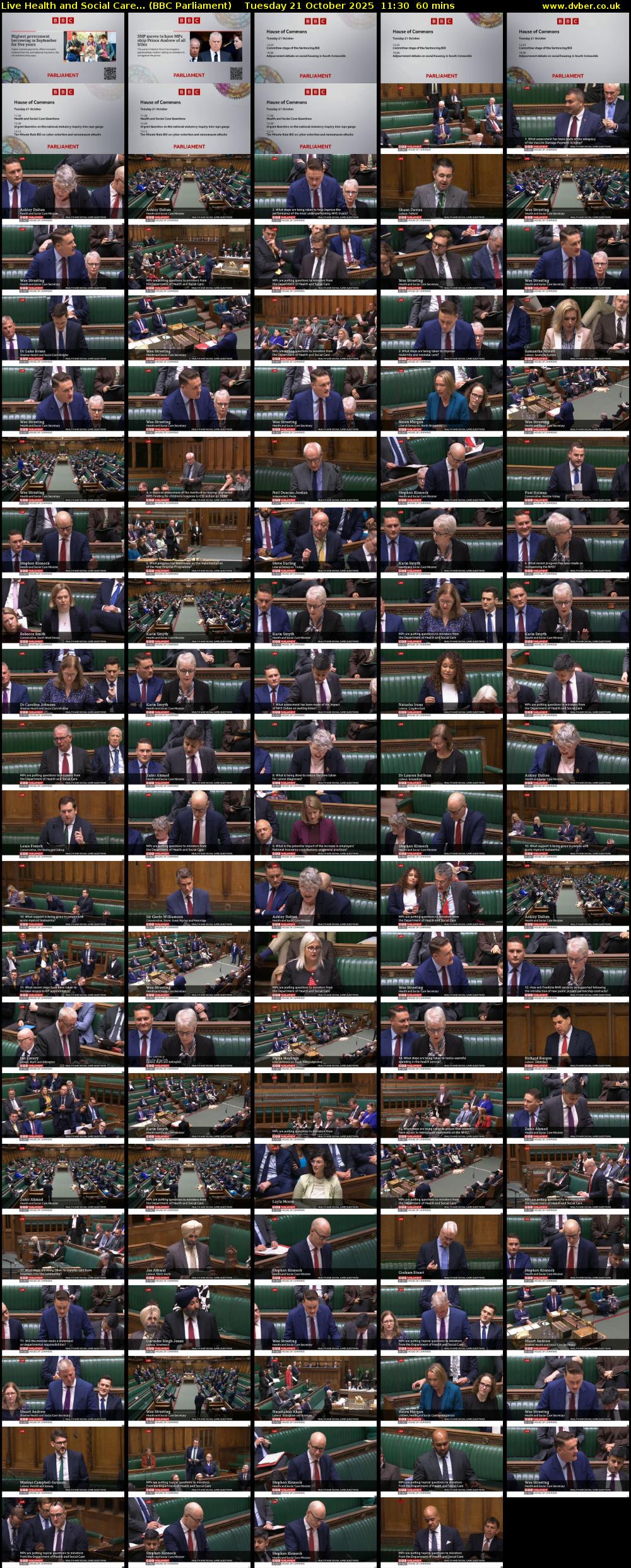 Live Health and Social Care... (BBC Parliament) Tuesday 21 October 2025 11:30 - 12:30