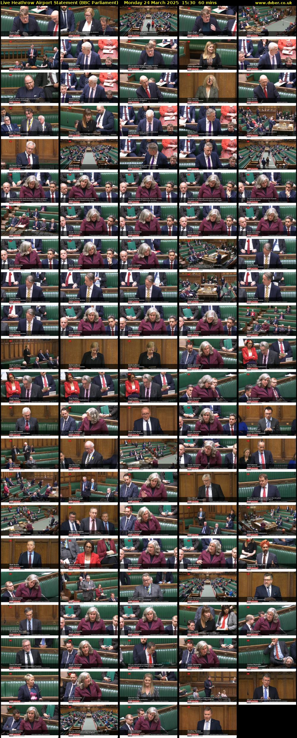 Live Heathrow Airport Statement (BBC Parliament) Monday 24 March 2025 15:30 - 16:30