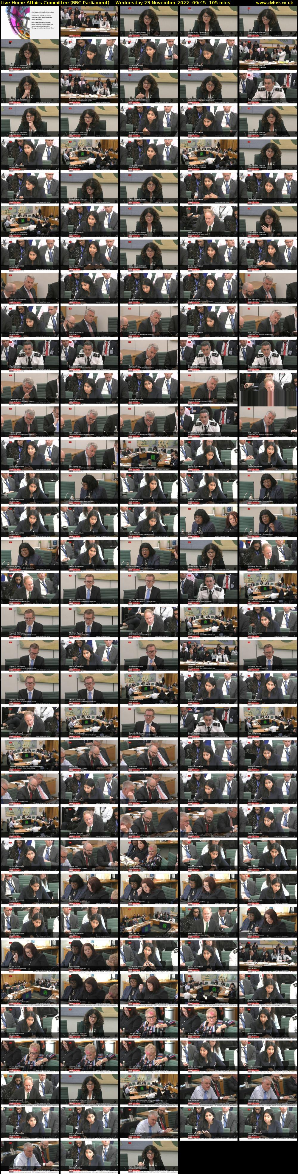 Live Home Affairs Committee (BBC Parliament) Wednesday 23 November 2022 09:45 - 11:30