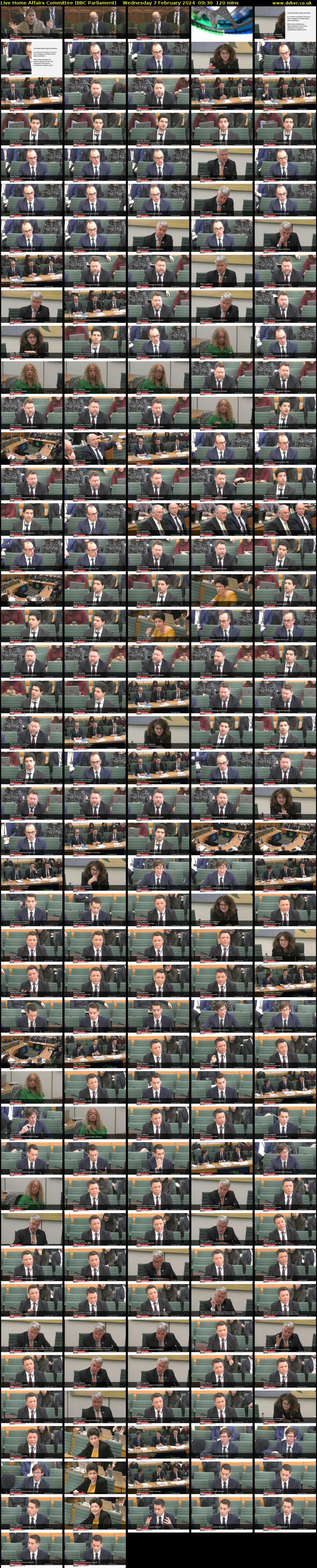 Live Home Affairs Committee (BBC Parliament) Wednesday 7 February 2024 09:30 - 11:30