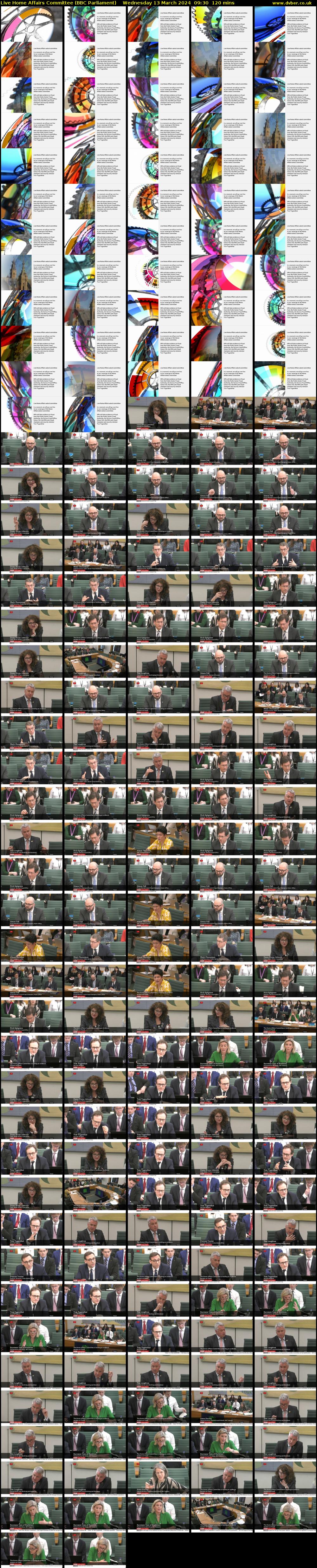 Live Home Affairs Committee (BBC Parliament) Wednesday 13 March 2024 09:30 - 11:30