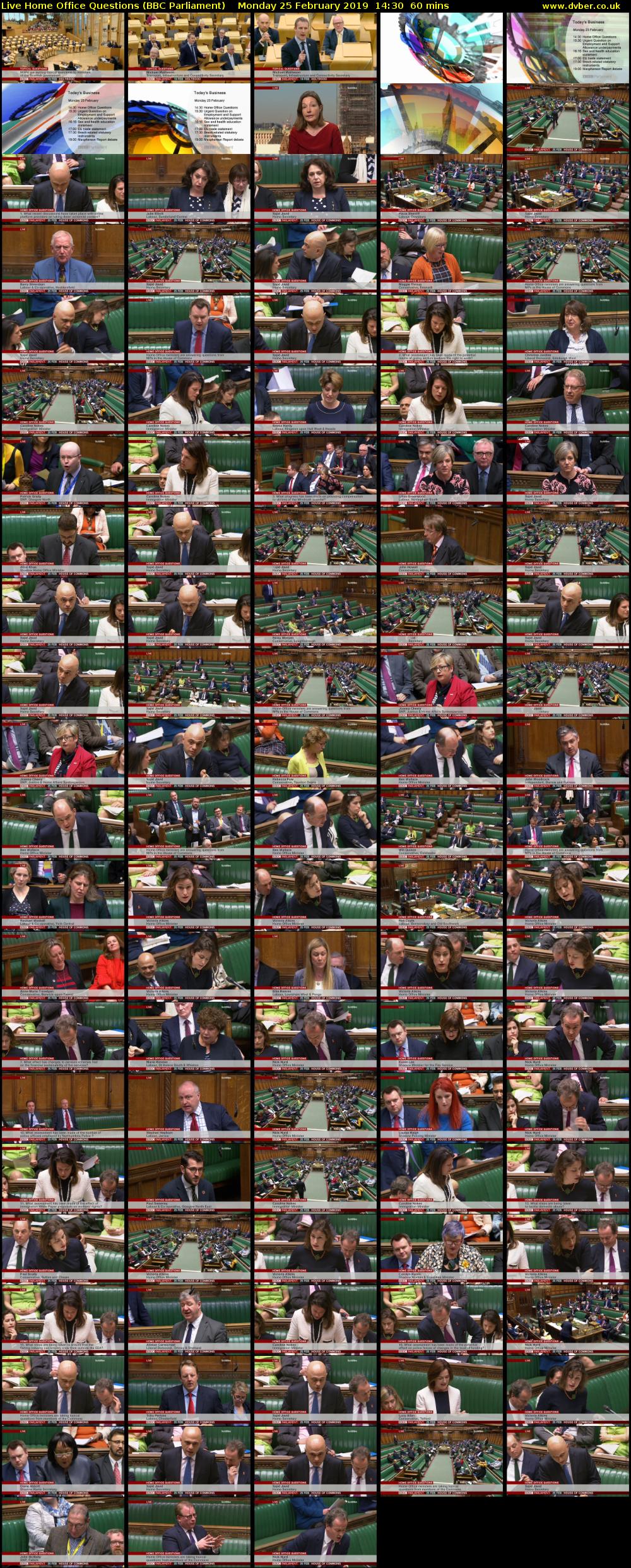 Live Home Office Questions (BBC Parliament) Monday 25 February 2019 14:30 - 15:30