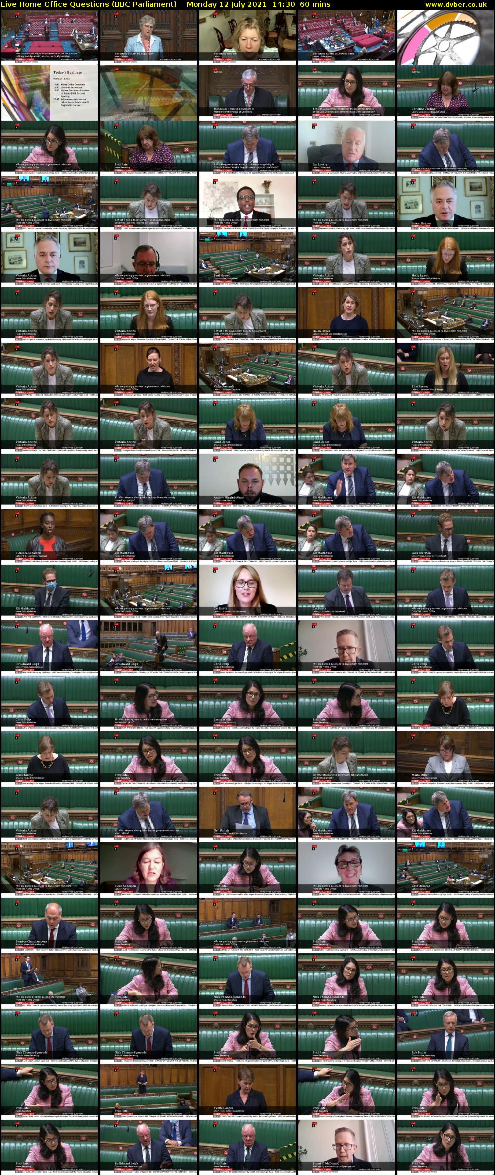 Live Home Office Questions (BBC Parliament) Monday 12 July 2021 14:30 - 15:30