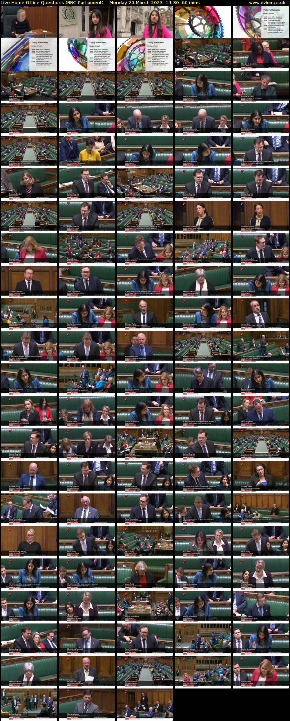 Live Home Office Questions (BBC Parliament) Monday 20 March 2023 14:30 - 15:30