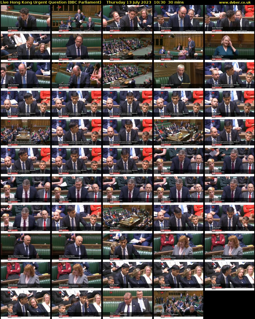 Live Hong Kong Urgent Question (BBC Parliament) Thursday 13 July 2023 10:30 - 11:00