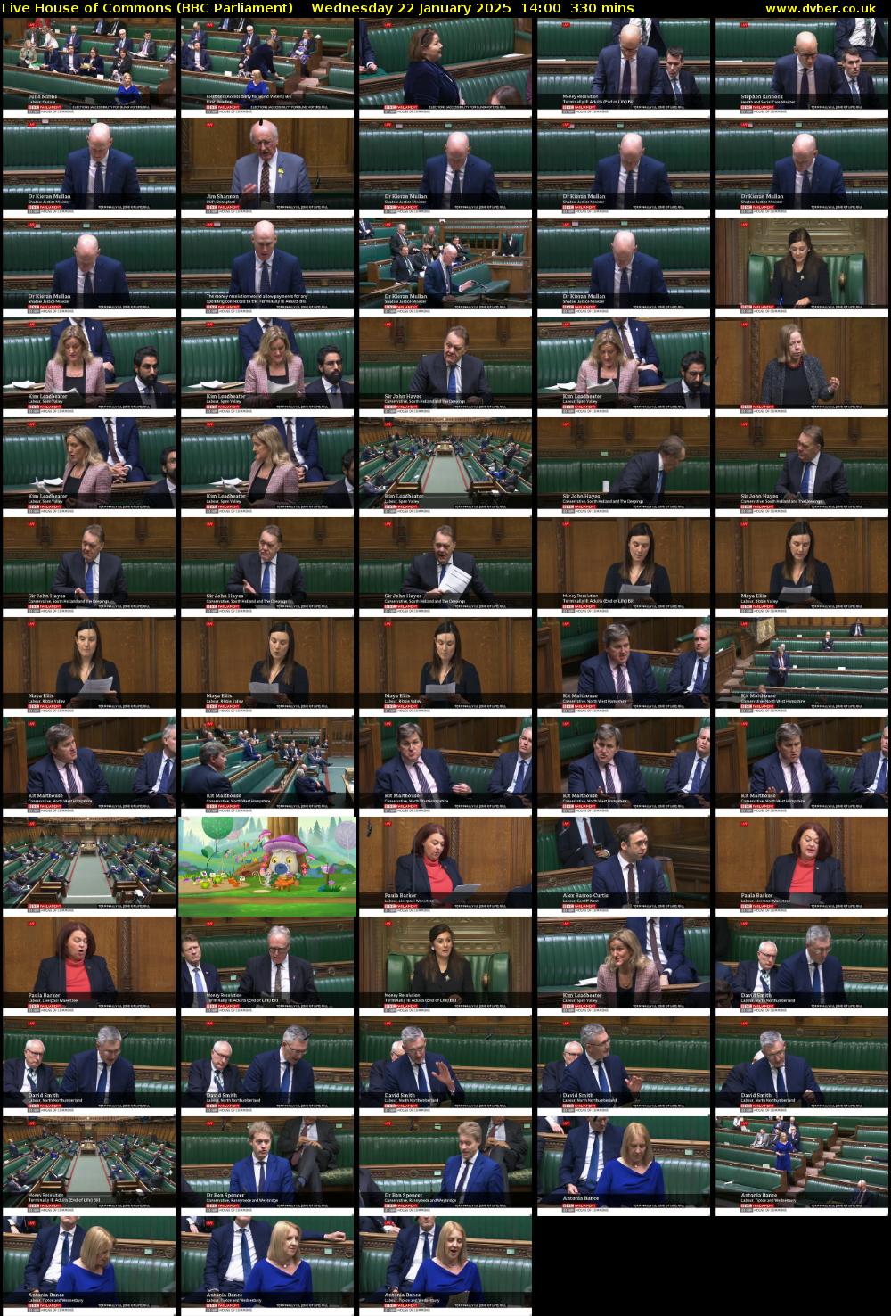 Live House of Commons (BBC Parliament) Wednesday 22 January 2025 14:00 - 19:30