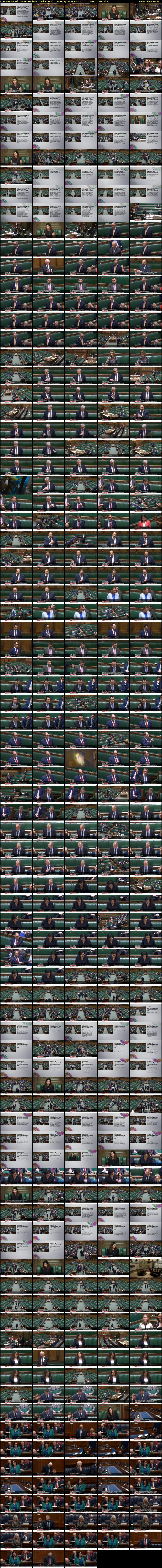 Live House of Commons (BBC Parliament) Monday 31 March 2025 18:00 - 22:30