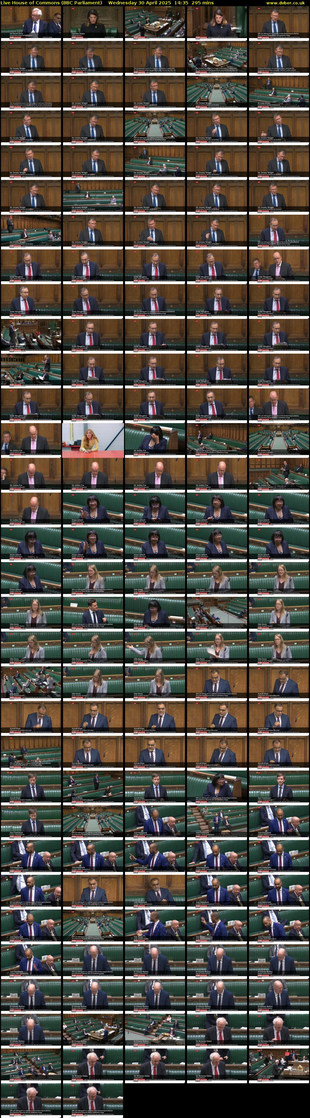 Live House of Commons (BBC Parliament) Wednesday 30 April 2025 14:35 - 19:30