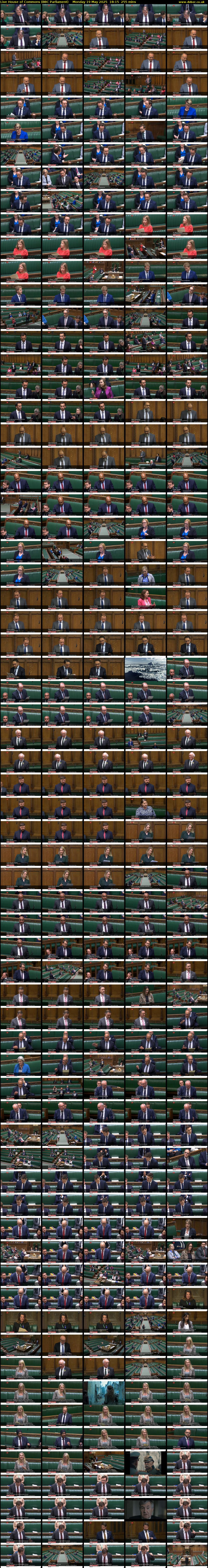 Live House of Commons (BBC Parliament) Monday 19 May 2025 18:15 - 22:30