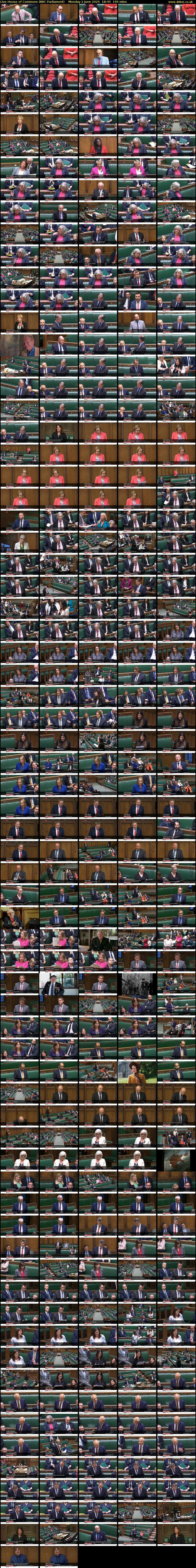 Live House of Commons (BBC Parliament) Monday 2 June 2025 18:45 - 22:00