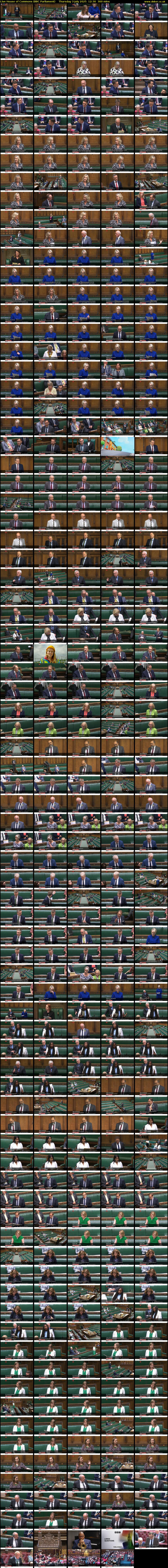 Live House of Commons (BBC Parliament) Thursday 3 July 2025 12:30 - 17:30