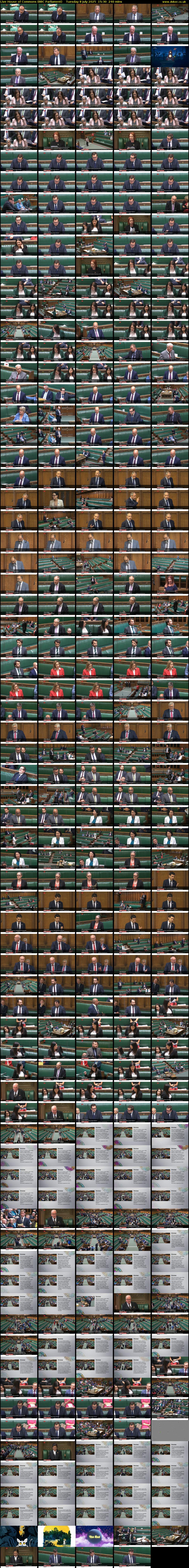 Live House of Commons (BBC Parliament) Tuesday 8 July 2025 15:30 - 19:30
