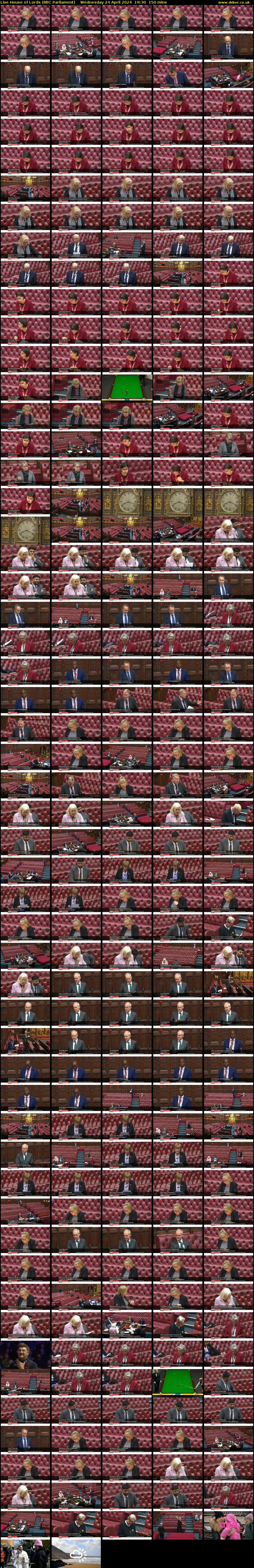 Live House of Lords (BBC Parliament) Wednesday 24 April 2024 19:30 - 22:00
