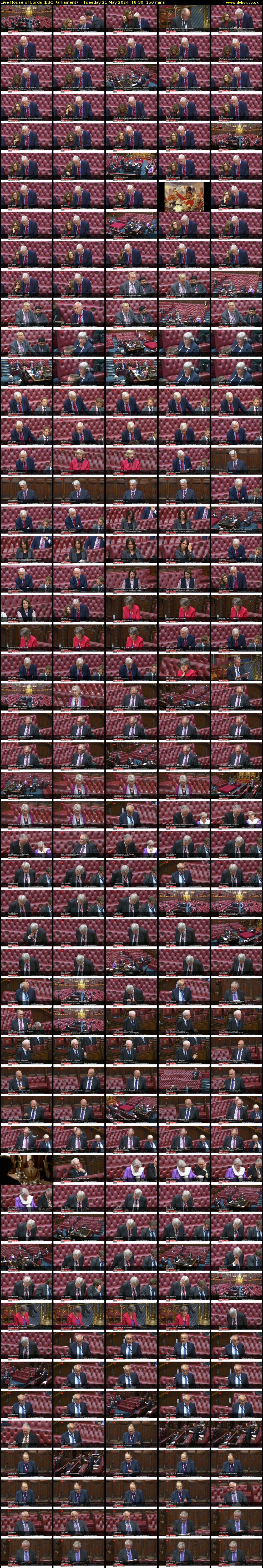 Live House of Lords (BBC Parliament) Tuesday 21 May 2024 19:30 - 22:00