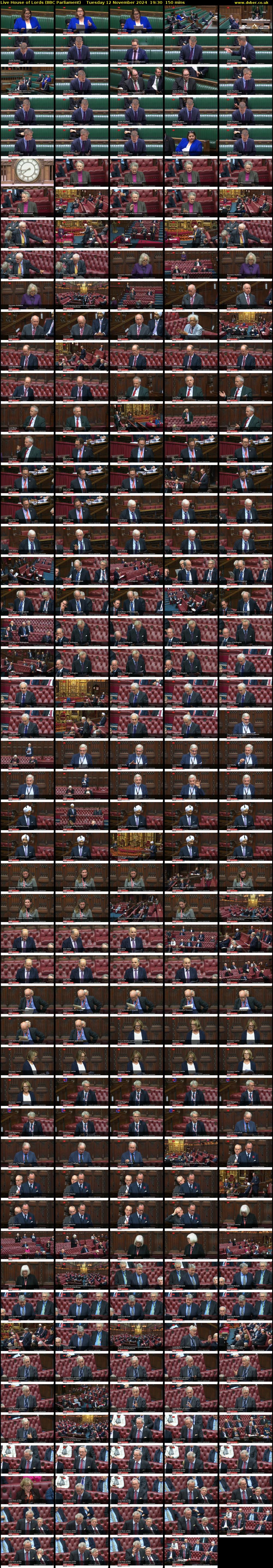 Live House of Lords (BBC Parliament) Tuesday 12 November 2024 19:30 - 22:00