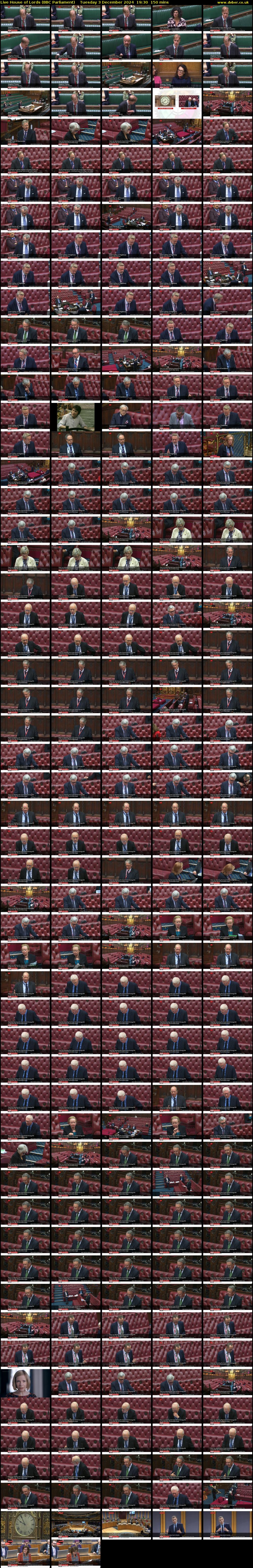 Live House of Lords (BBC Parliament) Tuesday 3 December 2024 19:30 - 22:00
