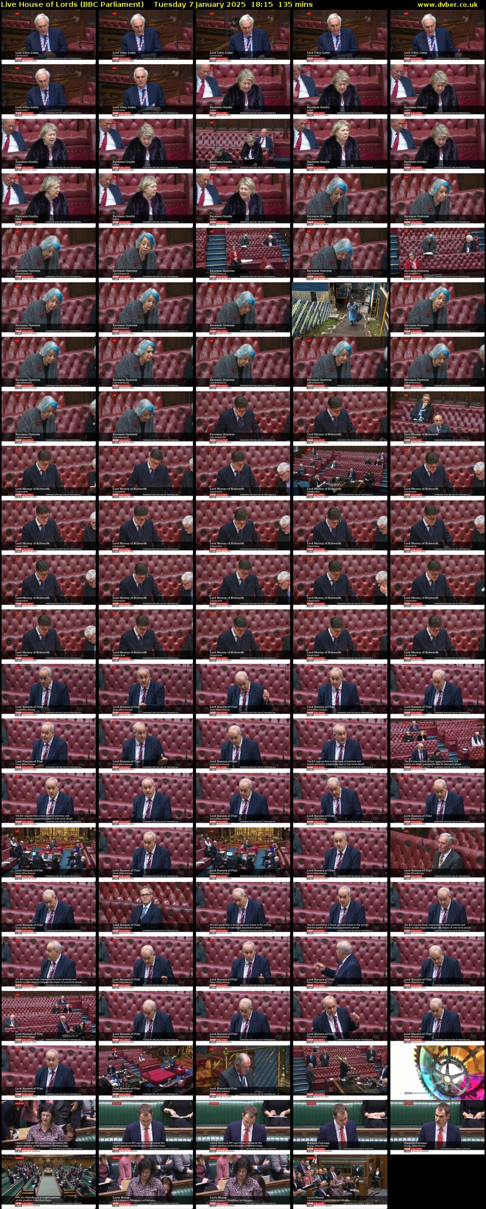 Live House of Lords (BBC Parliament) Tuesday 7 January 2025 18:15 - 20:30