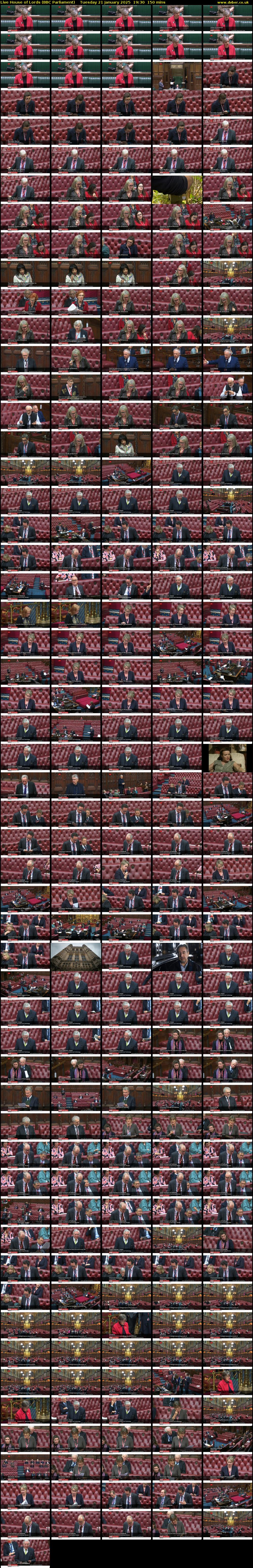 Live House of Lords (BBC Parliament) Tuesday 21 January 2025 19:30 - 22:00