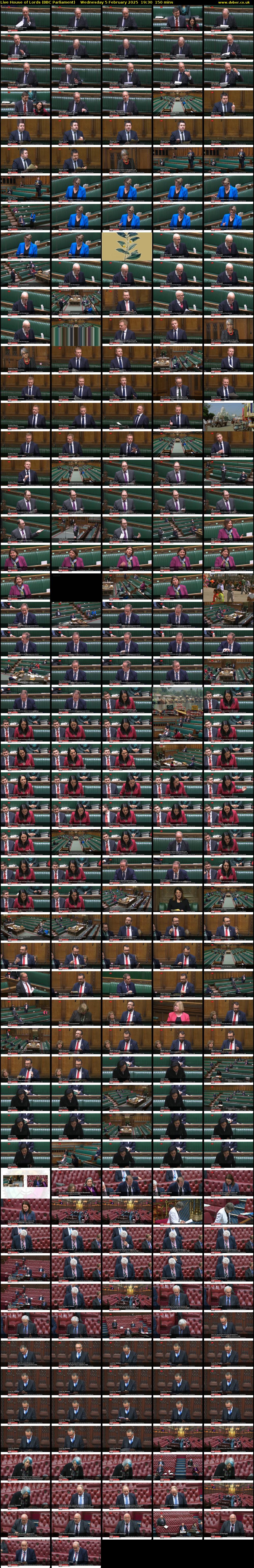 Live House of Lords (BBC Parliament) Wednesday 5 February 2025 19:30 - 22:00