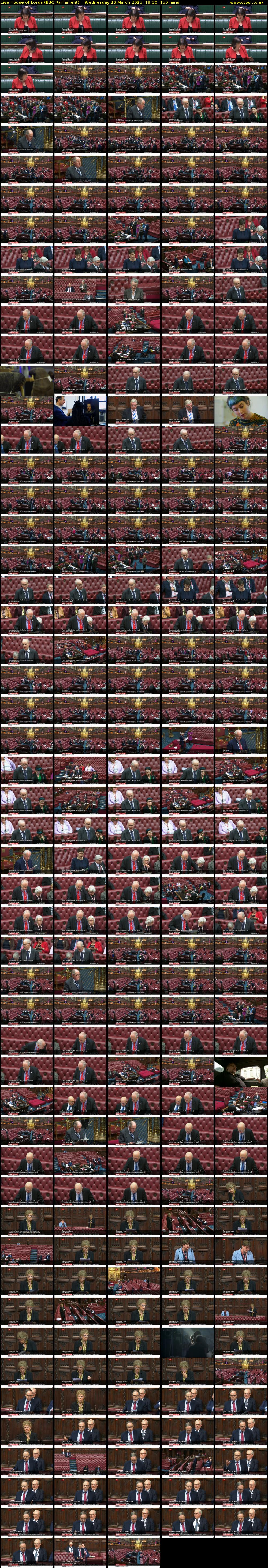 Live House of Lords (BBC Parliament) Wednesday 26 March 2025 19:30 - 22:00