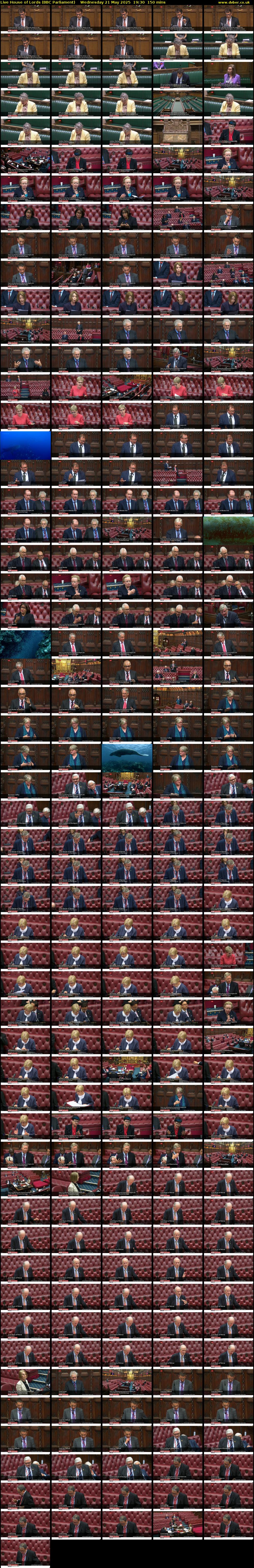 Live House of Lords (BBC Parliament) Wednesday 21 May 2025 19:30 - 22:00