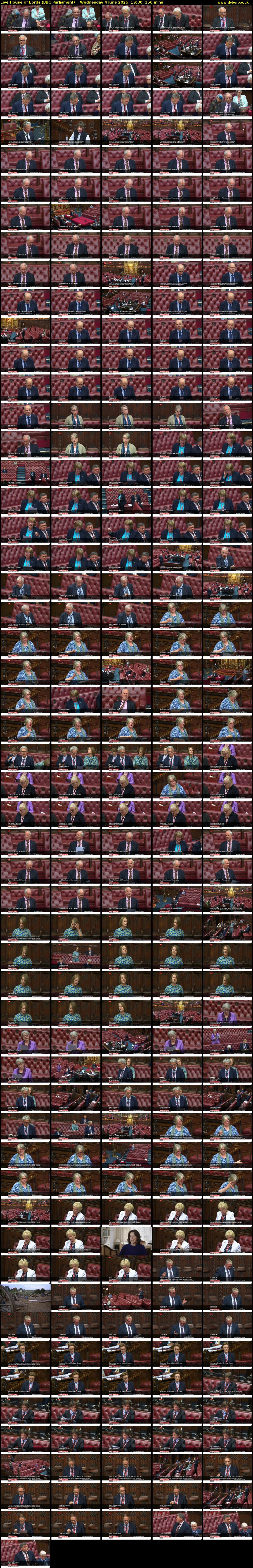 Live House of Lords (BBC Parliament) Wednesday 4 June 2025 19:30 - 22:00