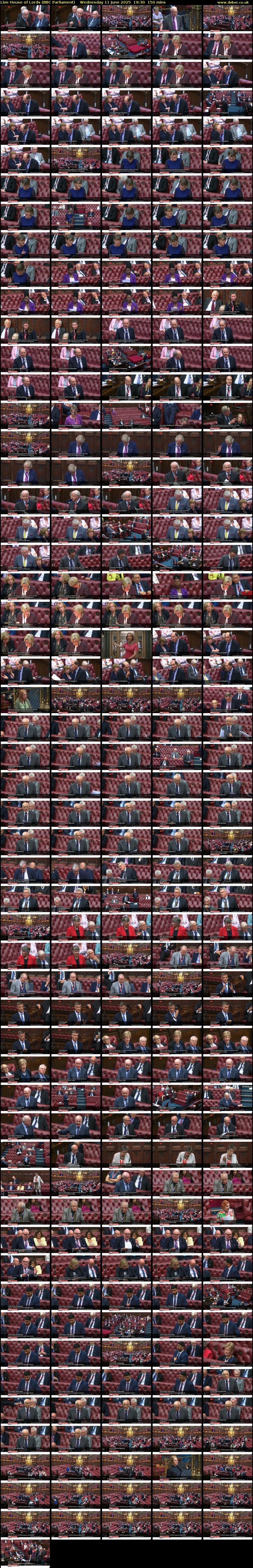 Live House of Lords (BBC Parliament) Wednesday 11 June 2025 19:30 - 22:00