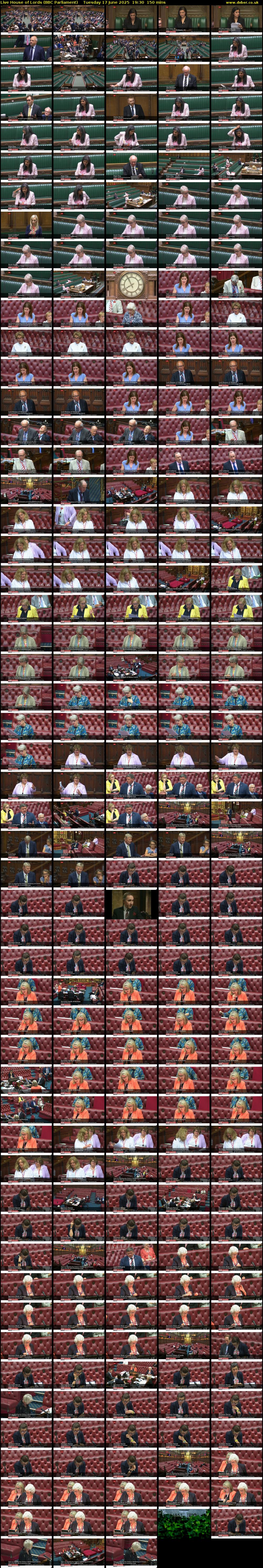 Live House of Lords (BBC Parliament) Tuesday 17 June 2025 19:30 - 22:00