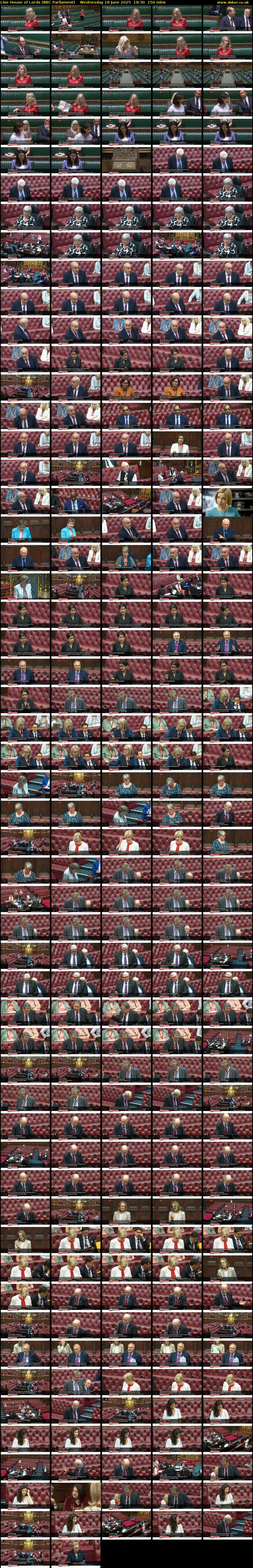 Live House of Lords (BBC Parliament) Wednesday 18 June 2025 19:30 - 22:00