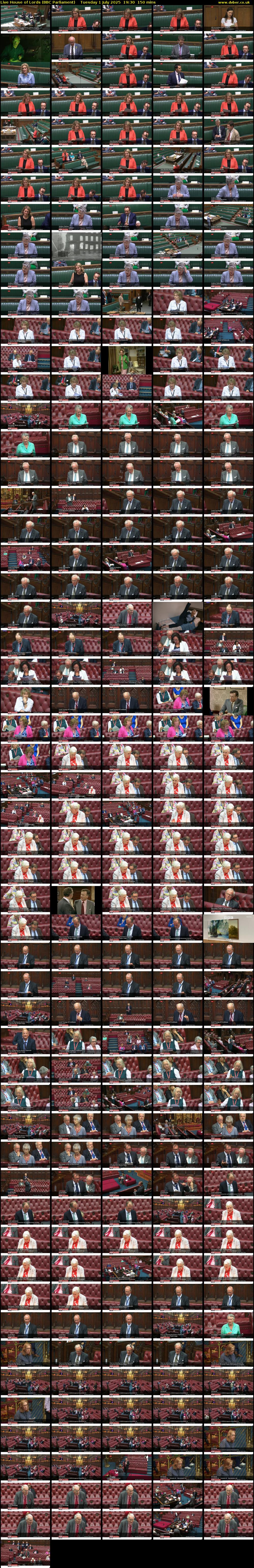 Live House of Lords (BBC Parliament) Tuesday 1 July 2025 19:30 - 22:00