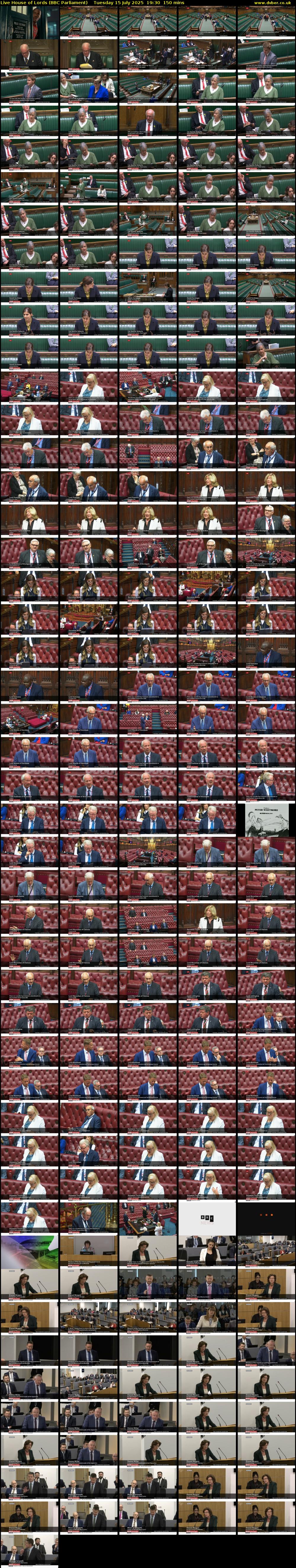 Live House of Lords (BBC Parliament) Tuesday 15 July 2025 19:30 - 22:00