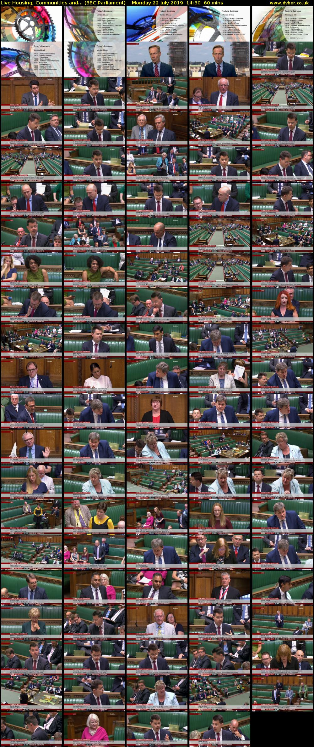 Live Housing, Communities and... (BBC Parliament) Monday 22 July 2019 14:30 - 15:30