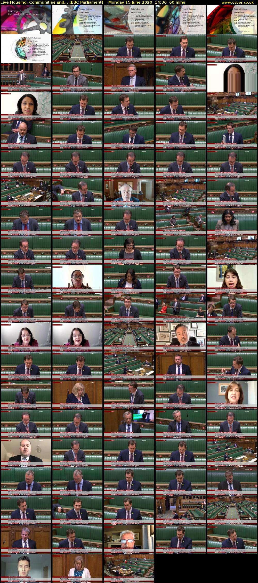 Live Housing, Communities and... (BBC Parliament) Monday 15 June 2020 14:30 - 15:30