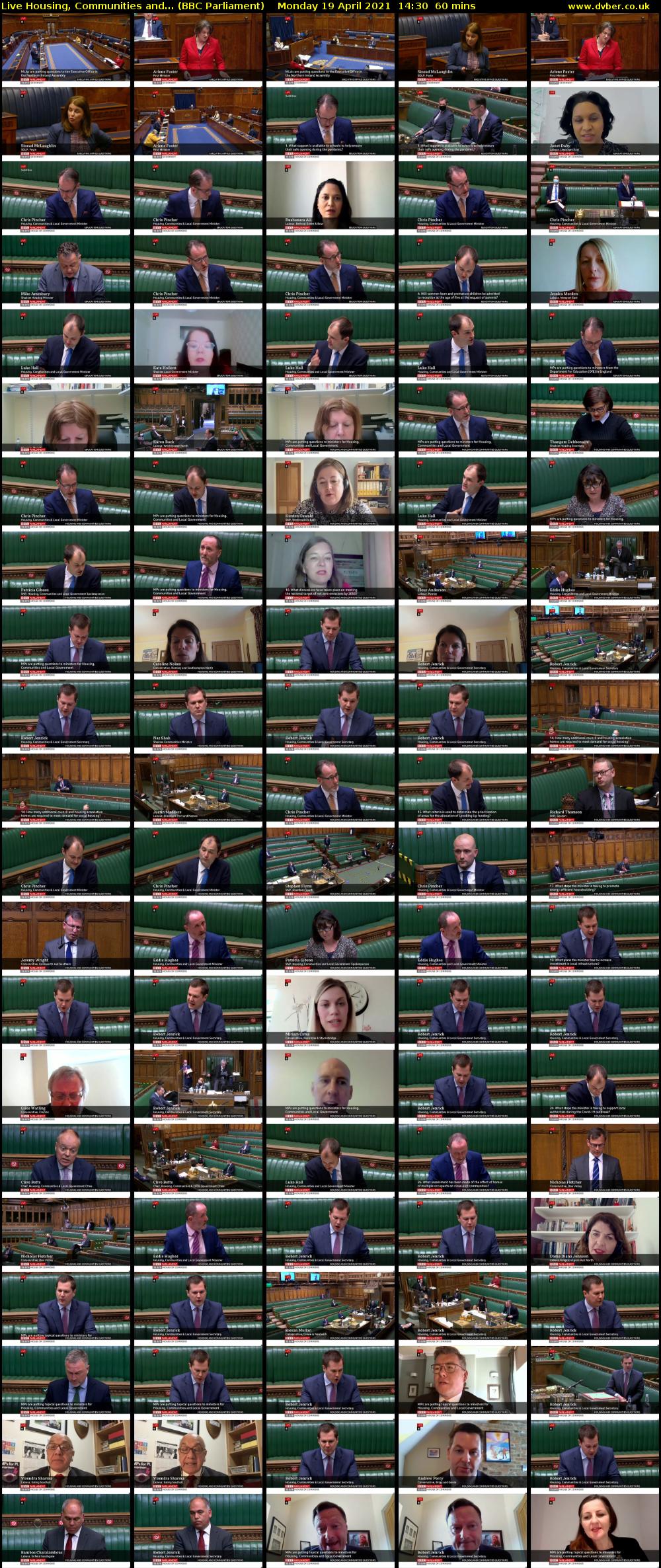 Live Housing, Communities and... (BBC Parliament) Monday 19 April 2021 14:30 - 15:30