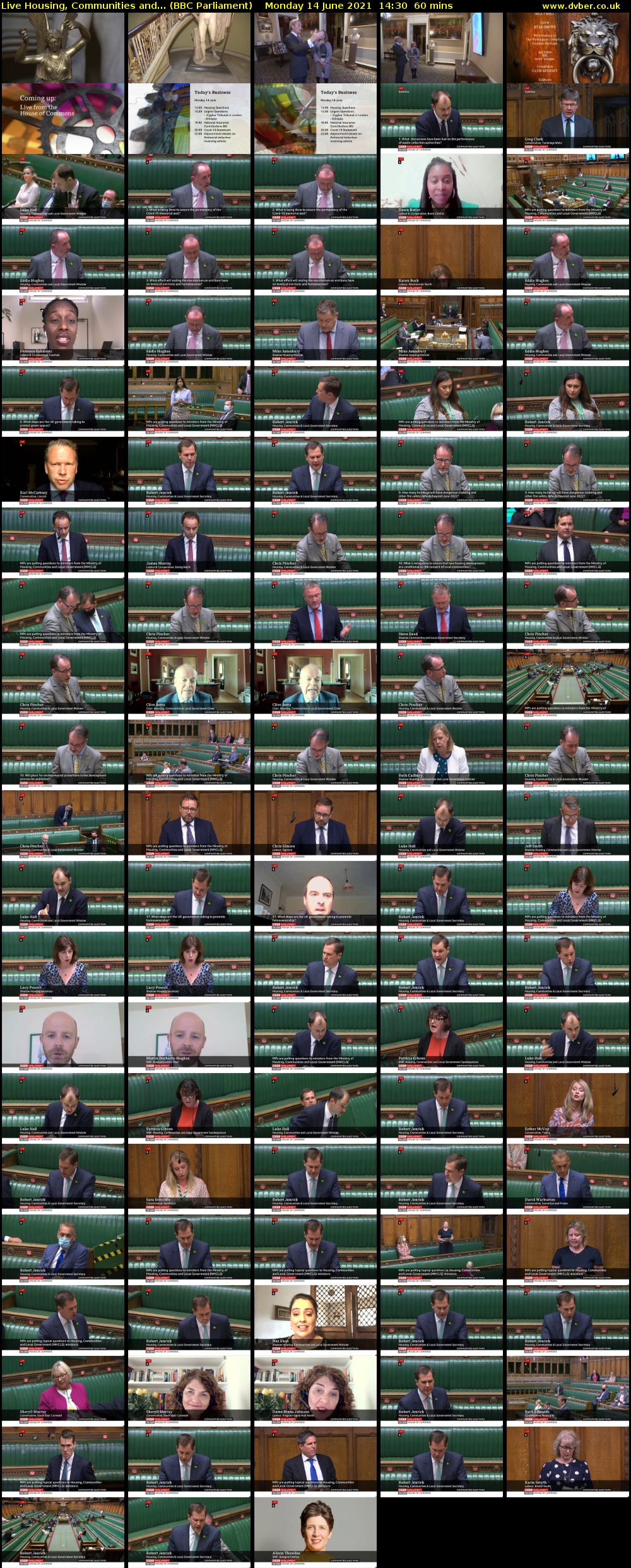 Live Housing, Communities and... (BBC Parliament) Monday 14 June 2021 14:30 - 15:30