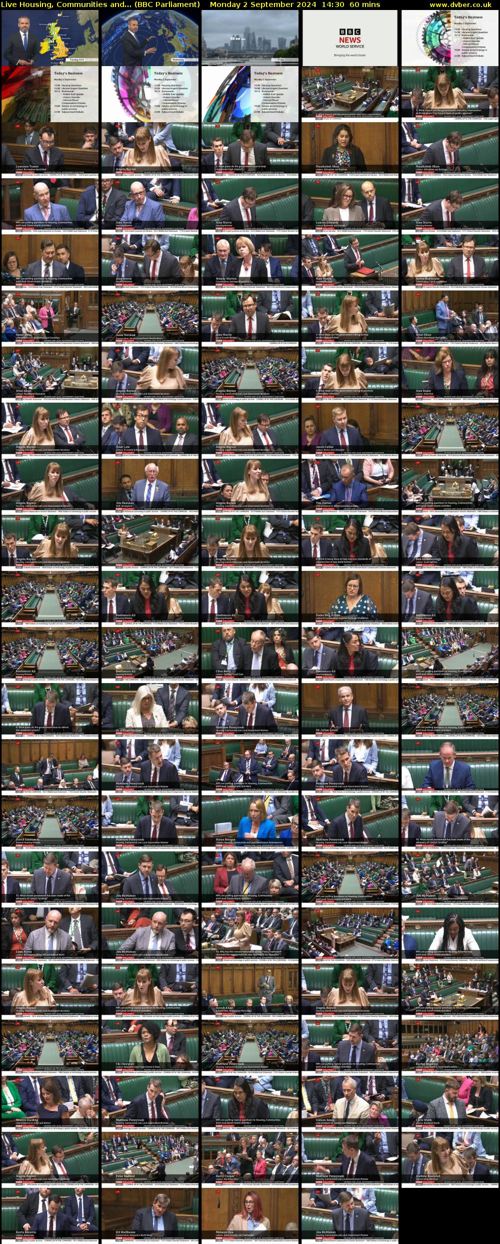 Live Housing, Communities and... (BBC Parliament) Monday 2 September 2024 14:30 - 15:30