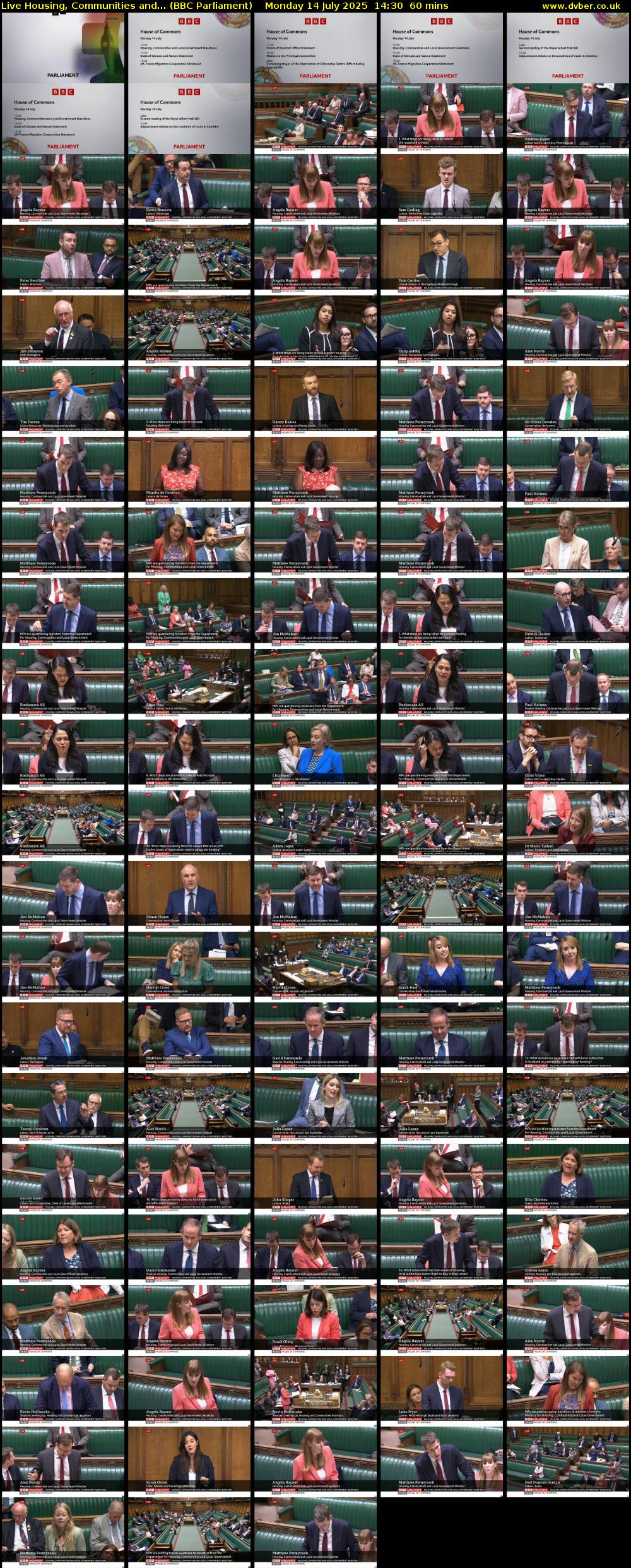 Live Housing, Communities and... (BBC Parliament) Monday 14 July 2025 14:30 - 15:30