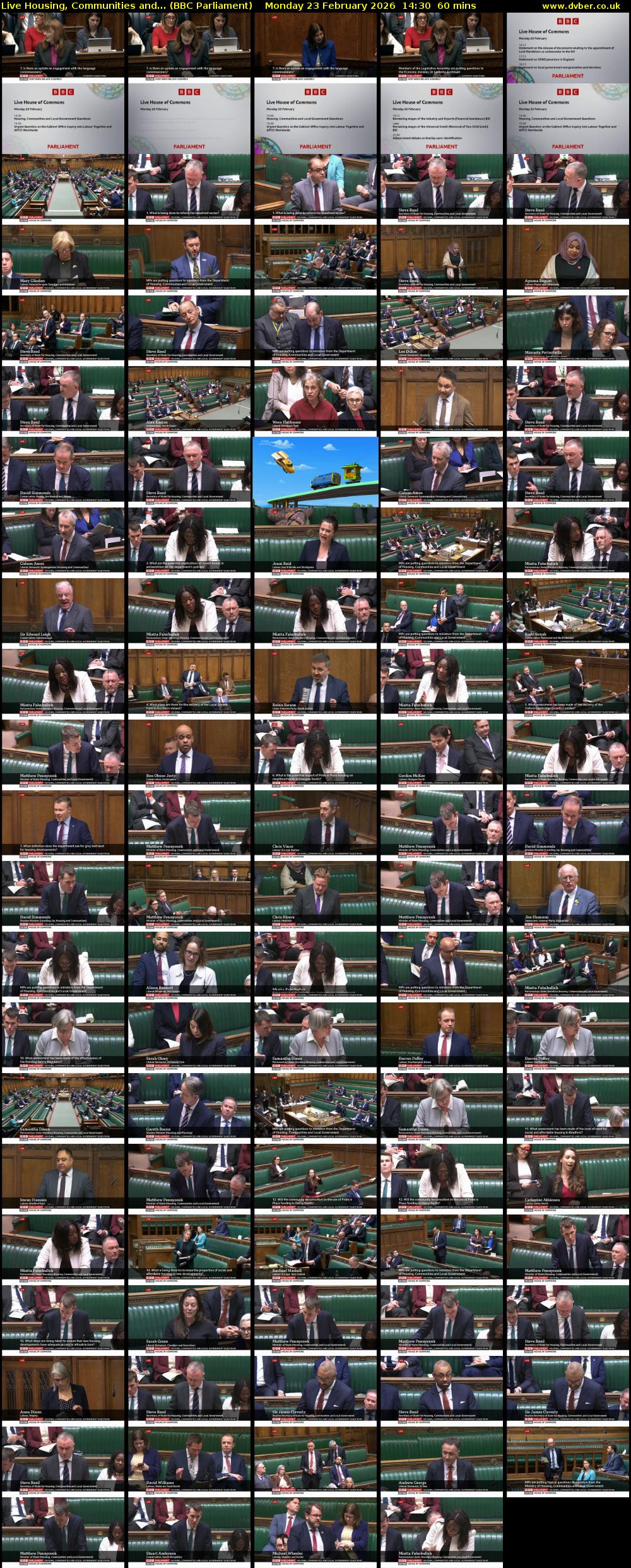 Live Housing, Communities and... (BBC Parliament) Monday 23 February 2026 14:30 - 15:30
