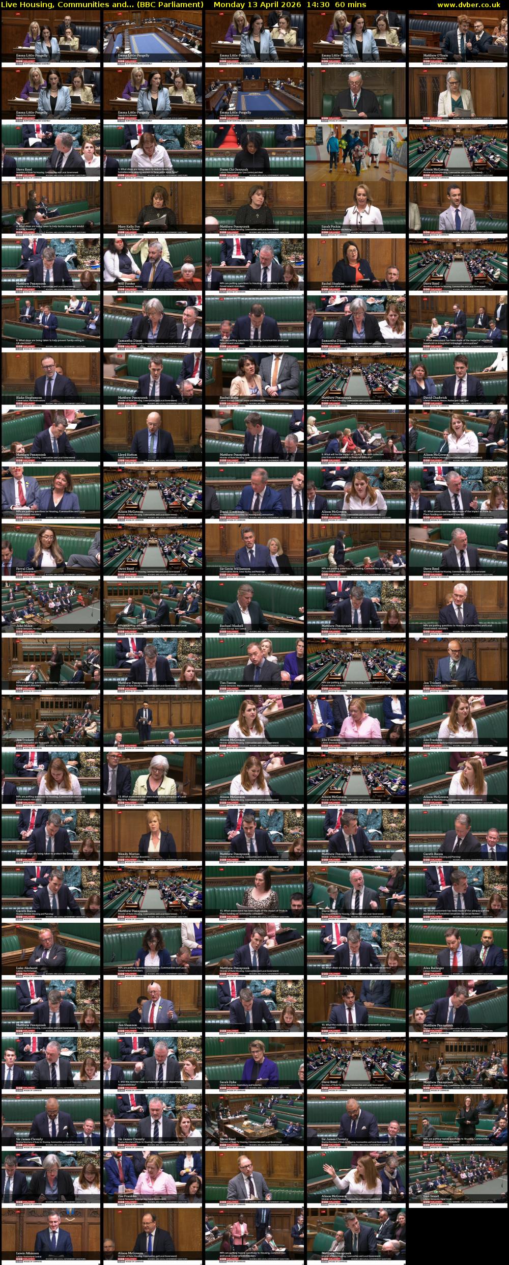 Live Housing, Communities and... (BBC Parliament) Monday 13 April 2026 14:30 - 15:30