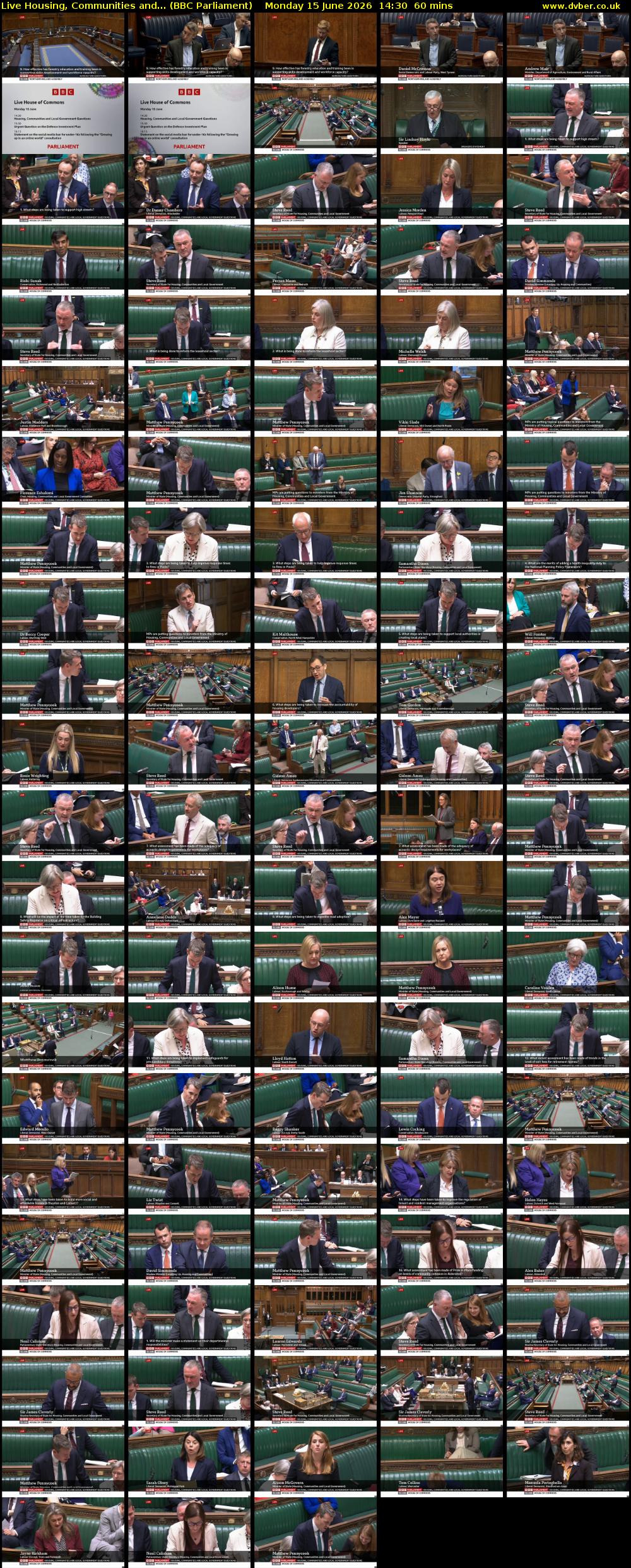 Live Housing, Communities and... (BBC Parliament) Monday 15 June 2026 14:30 - 15:30