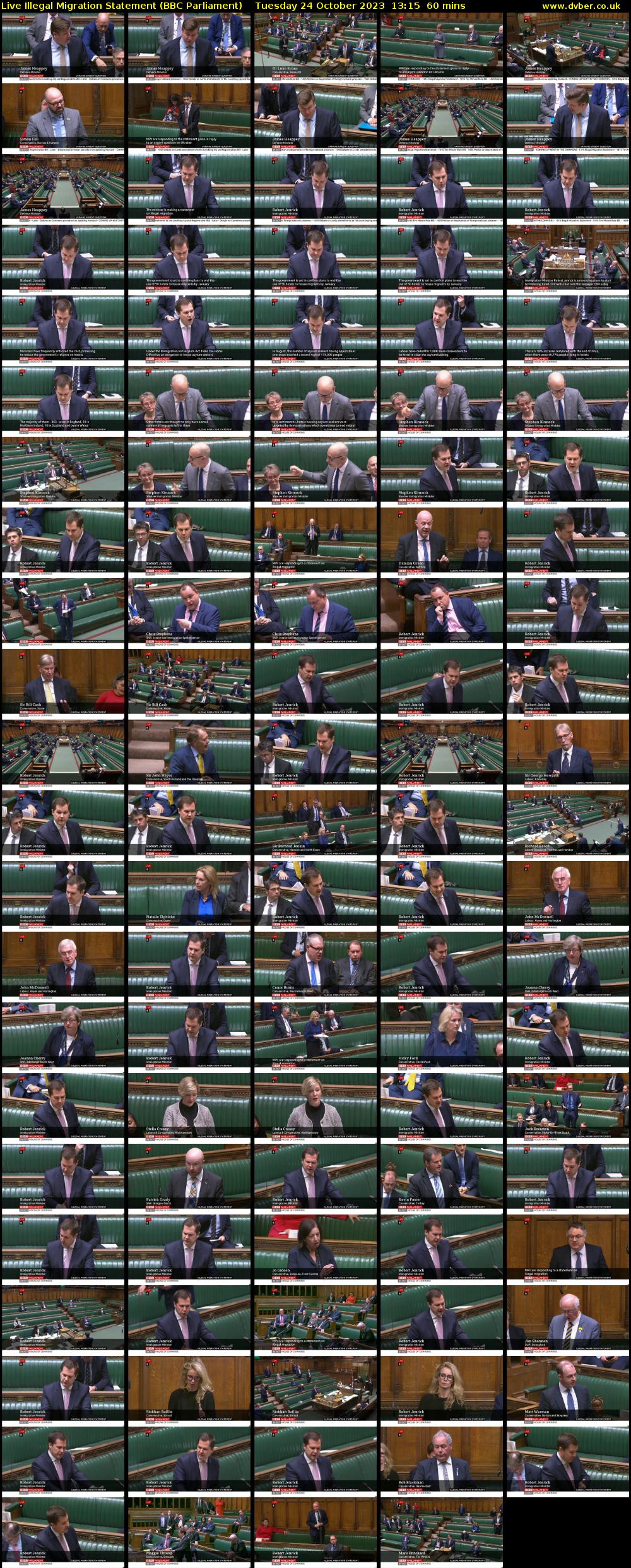 Live Illegal Migration Statement (BBC Parliament) Tuesday 24 October 2023 13:15 - 14:15