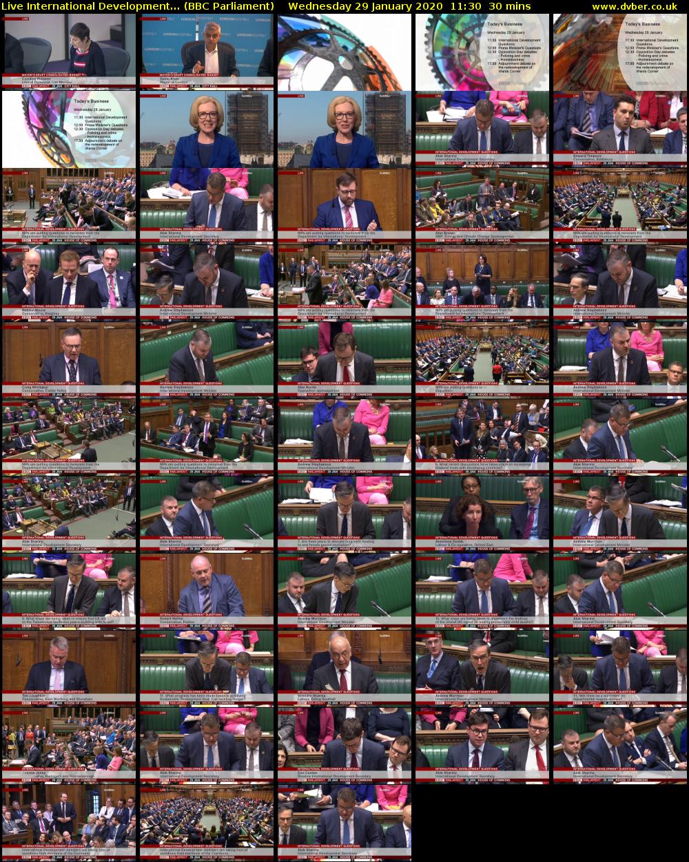 Live International Development... (BBC Parliament) Wednesday 29 January 2020 11:30 - 12:00