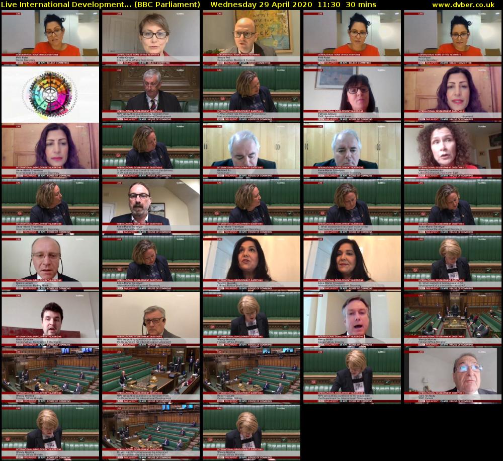 Live International Development... (BBC Parliament) Wednesday 29 April 2020 11:30 - 12:00