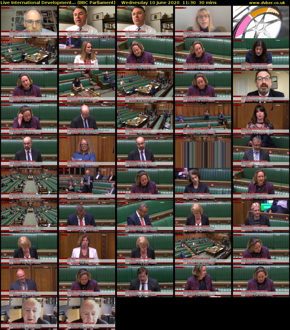 Live International Development... (BBC Parliament) Wednesday 10 June 2020 11:30 - 12:00
