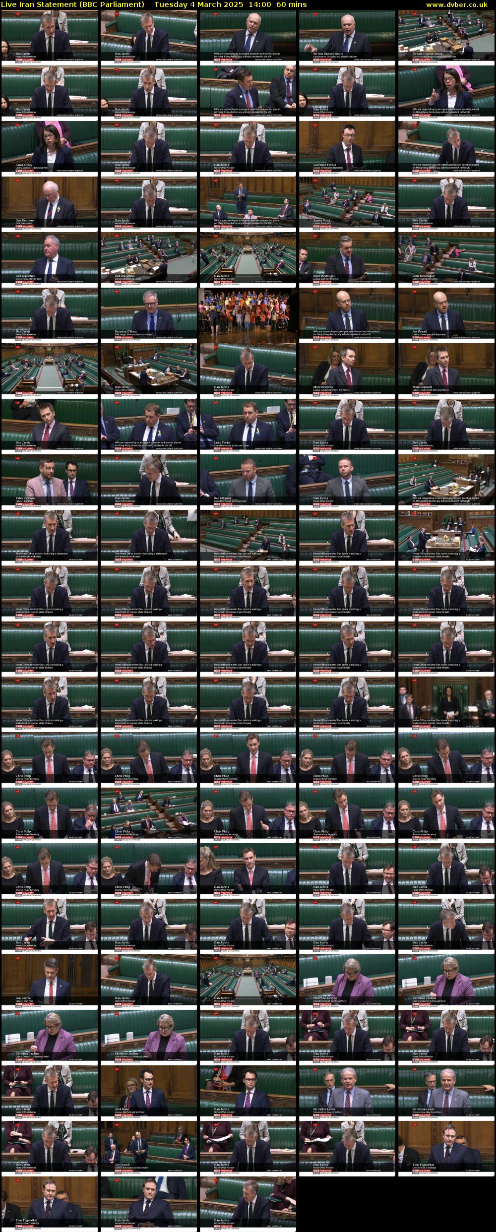 Live Iran Statement (BBC Parliament) Tuesday 4 March 2025 14:00 - 15:00